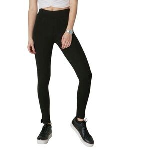 Lola Jeans Anna JBLK Mid Rise Leggings Black Size Large Ponte Knit